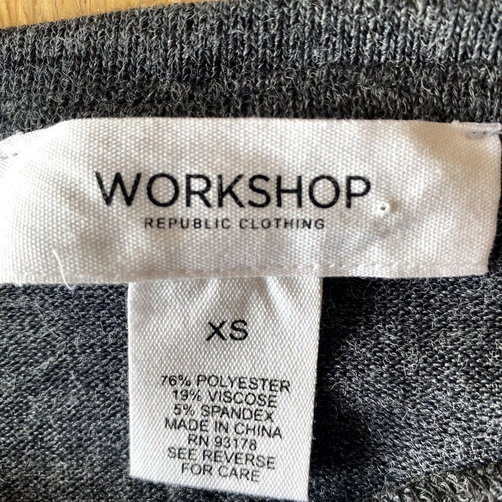 Workshop Republic Gray Ruffle Sleeve Sweater - image 4